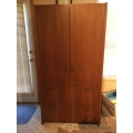 Dark Walnut Wood 2 Drawer Lateral File 2 Door Storage
